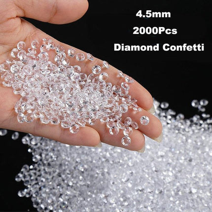 Sparkling Clear Acrylic Crystal Gemstones - 2000-Piece Set for Elegant Event Decoration - Très Elite