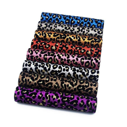 Sparkling Leopard Velvet Fabric Set - Perfect for Trendy DIY Creations - Très Elite