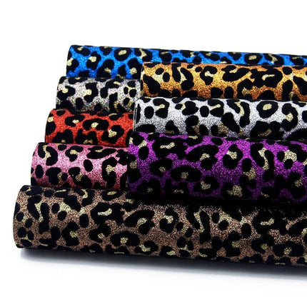 Sparkling Leopard Velvet Fabric Set - Perfect for Trendy DIY Creations - Très Elite