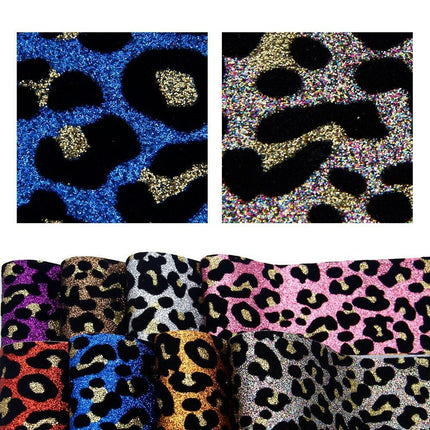 Sparkling Leopard Velvet Fabric Set - Perfect for Trendy DIY Creations - Très Elite