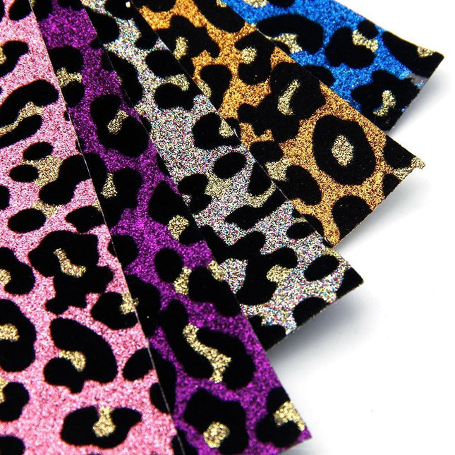 Sparkling Leopard Velvet Fabric Set - Perfect for Trendy DIY Creations