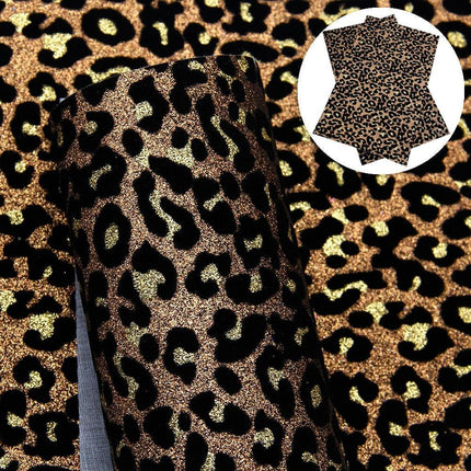 Sparkling Leopard Velvet Fabric Set - Perfect for Trendy DIY Creations - Très Elite