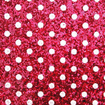 Sparkling Polka Dot Faux Leather Craft Sheets - Glamorous Creative Essentials - Très Elite