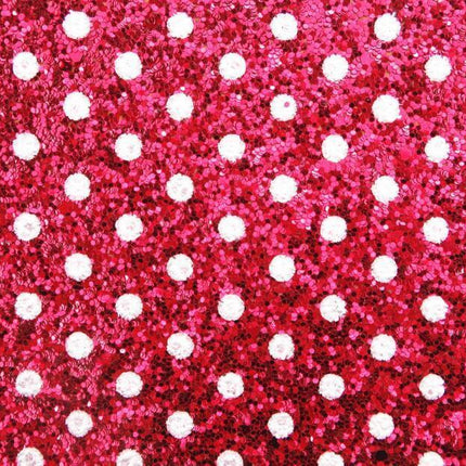 Sparkling Polka Dot Faux Leather Craft Sheets - Glamorous Creative Essentials - Très Elite