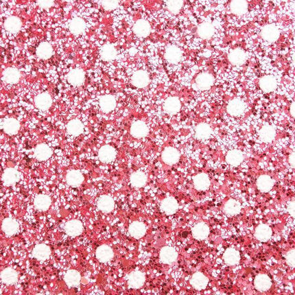 Sparkling Polka Dot Faux Leather Craft Sheets - Glamorous Creative Essentials - Très Elite