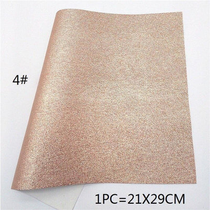 Sparkling Rose Gold Glitter Leather Crafting Sheet - Transform Your DIY Projects with Elegance - Très Elite