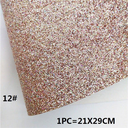 Sparkling Rose Gold Glitter Leather Crafting Sheet - Transform Your DIY Projects with Elegance - Très Elite