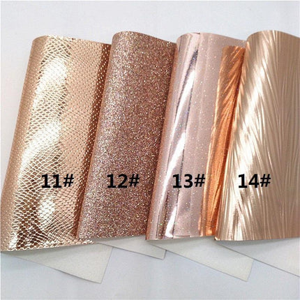 Sparkling Rose Gold Glitter Leather Crafting Sheet - Transform Your DIY Projects with Elegance - Très Elite