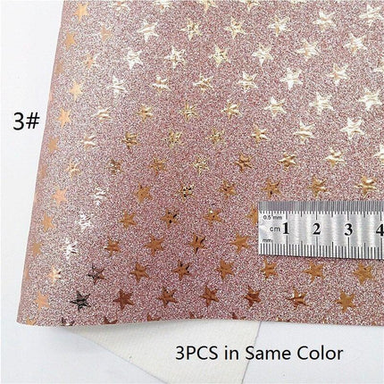 Sparkling Rose Gold Glitter Leather Crafting Sheet - Transform Your DIY Projects with Elegance - Très Elite