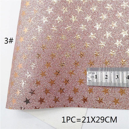 Sparkling Rose Gold Glitter Leather Crafting Sheet - Transform Your DIY Projects with Elegance - Très Elite