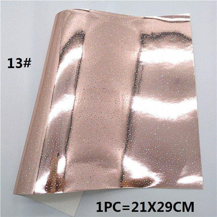 Sparkling Rose Gold Glitter Leather Crafting Sheet - Transform Your DIY Projects with Elegance - Très Elite