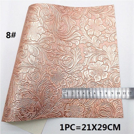 Sparkling Rose Gold Glitter Leather Crafting Sheet - Transform Your DIY Projects with Elegance - Très Elite