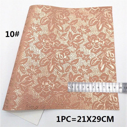 Sparkling Rose Gold Glitter Leather Crafting Sheet - Transform Your DIY Projects with Elegance - Très Elite