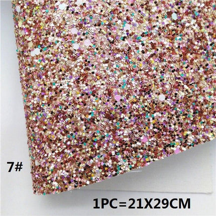 Sparkling Rose Gold Glitter Leather Crafting Sheet - Transform Your DIY Projects with Elegance - Très Elite