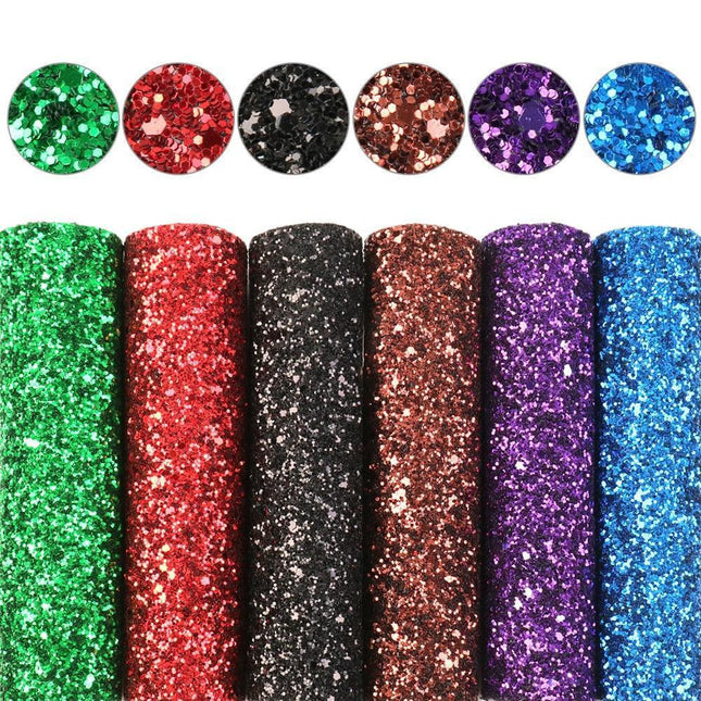 Sparkling Synthetic Leather Crafting Set with Innovative Cutting Techniques