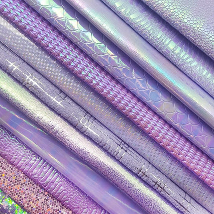 Sparkling Violet Faux Leather Fabric - A Must-Have for Dazzling DIY Projects