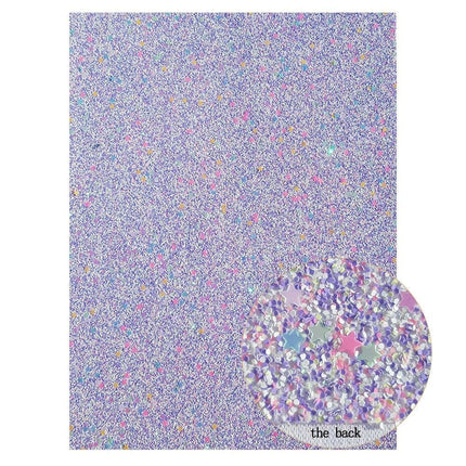 Sparkling Violet Faux Leather Fabric - A Must-Have for Dazzling DIY Projects