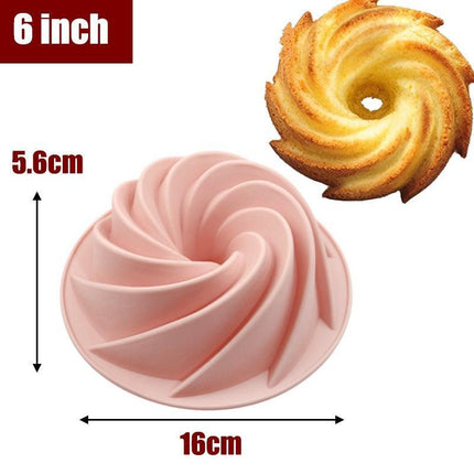 Spiral Delight Silicone Cake Mold for Effortless Dessert Masterpieces - Très Elite