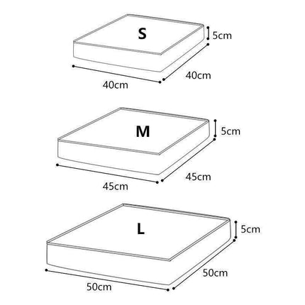 Square Seat Cushion Set: Comfort, Style, and Non-Slip Support in Multiple Sizes and Colors - Très Elite
