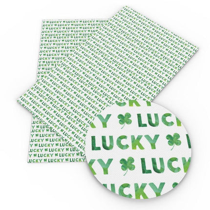St. Patrick's Day Faux Leather Crafting Sheet - Creative Hair Bow Kit - Très Elite