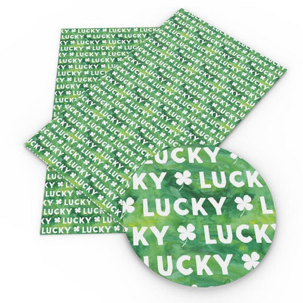 St. Patrick's Day Faux Leather Crafting Sheet - Creative Hair Bow Kit - Très Elite