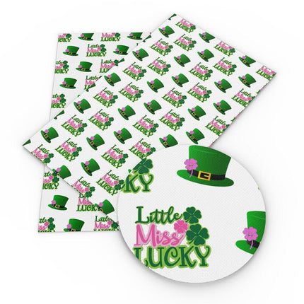 St. Patrick's Day Faux Leather Crafting Sheet - Creative Hair Bow Kit - Très Elite