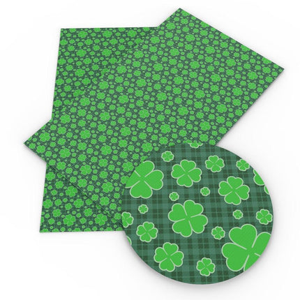 St. Patrick's Day Faux Leather Crafting Sheet - Creative Hair Bow Kit - Très Elite