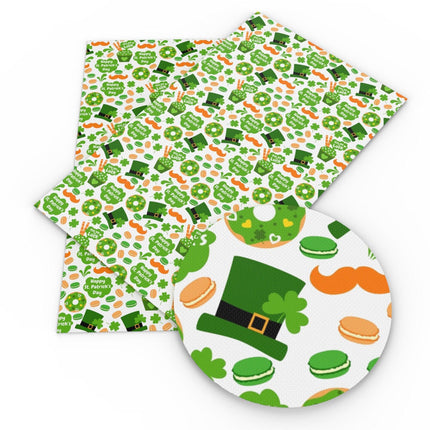 St. Patrick's Day Faux Leather Crafting Sheet - Creative Hair Bow Kit - Très Elite