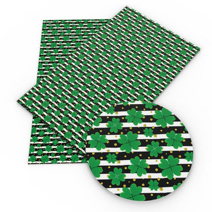 St. Patrick's Day Faux Leather Crafting Sheet - Creative Hair Bow Kit - Très Elite