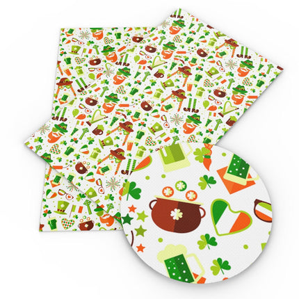 St. Patrick's Day Faux Leather Crafting Sheet - Creative Hair Bow Kit - Très Elite