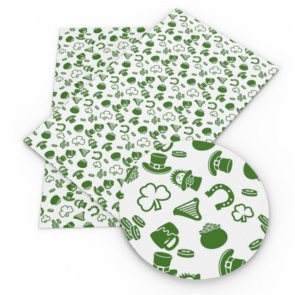 St. Patrick's Day Faux Leather Crafting Sheet - Creative Hair Bow Kit - Très Elite