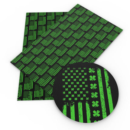 St. Patrick's Day Faux Leather Crafting Sheet - Creative Hair Bow Kit - Très Elite