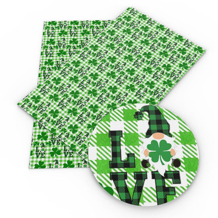 St. Patrick's Day Faux Leather Crafting Sheet - Creative Hair Bow Kit - Très Elite