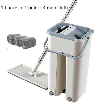 Stainless Steel Cleaning Mop Set with Advanced Drying Feature for Effortless Home and Garden Maintenance..