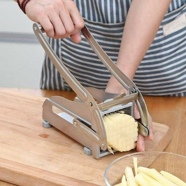 Stainless Steel Potato Cutter - Quick and Efficient French Fry Slicing Tool for Effortless Meal Prep
