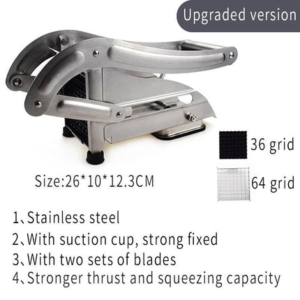 Stainless Steel Potato Cutter - Quick and Efficient French Fry Slicing Tool for Effortless Meal Prep