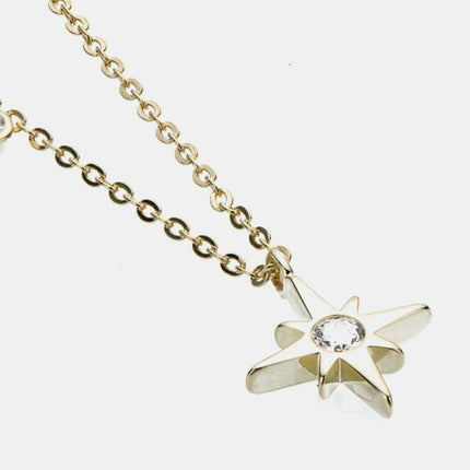 Starlit Charm Lab-Grown Diamond Pendant Necklace in Sterling Silver