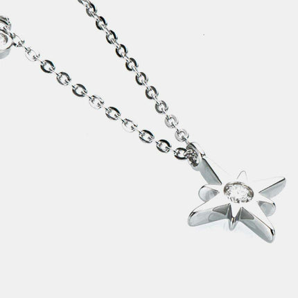 Starlit Charm Lab-Grown Diamond Pendant Necklace in Sterling Silver