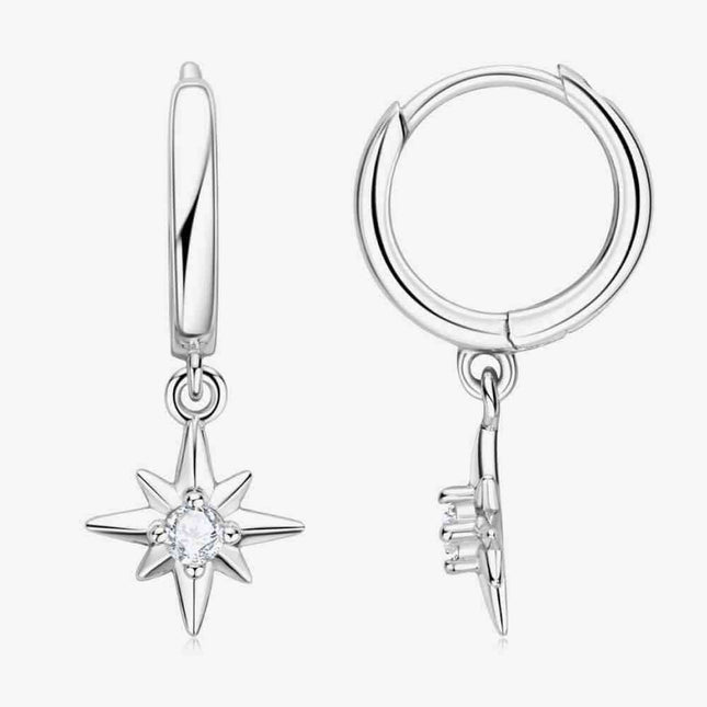 Starlit Elegance Moissanite Drop Earrings