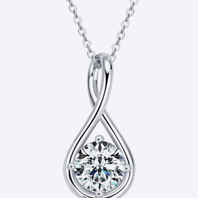 Stunning 2 Carat Lab-Grown Diamond Pendant Necklace in Sterling Silver - Versatile Charm