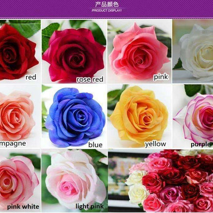 Stunning 50-Piece Realistic Faux Rose Bouquet - Perfect for Home & Wedding Decor - Très Elite