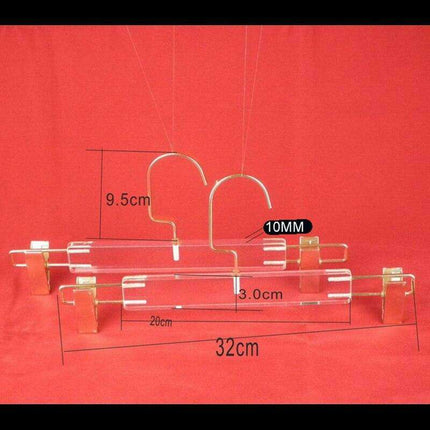 Stylish Acrylic Hanger Set with Attached Hanging Bar for Closet Organization- Très Elite- Très Elite