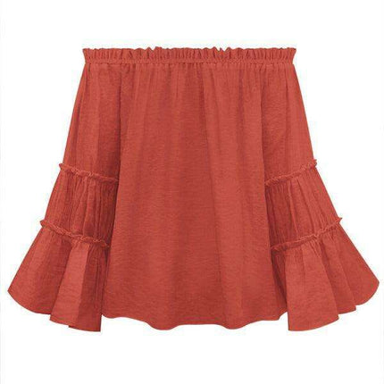 Stylish Asymmetrical Top with Trendy Flare Sleeves - Très Elite