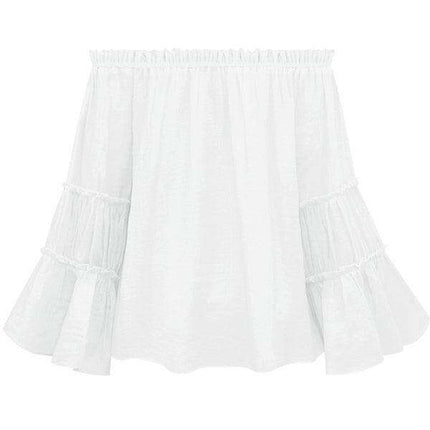 Stylish Asymmetrical Top with Trendy Flare Sleeves - Très Elite