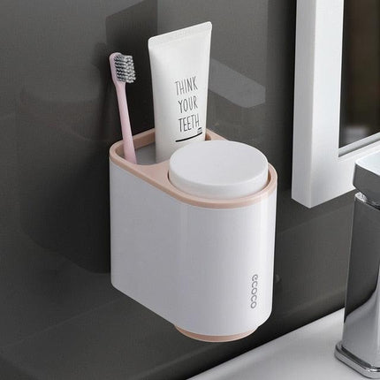 Stylish Bathroom Toothbrush and Toothpaste Holder for a Neat Countertop- Très Elite- Très Elite
