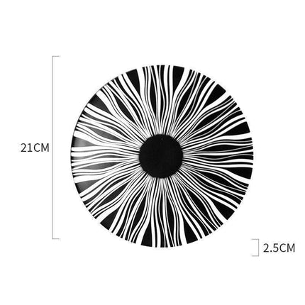 Stylish Black Geometric Dinner Plates - Luxe Dining Essentials for Exquisite Meals..