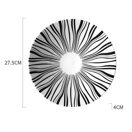 Stylish Black Geometric Dinner Plates - Luxe Dining Essentials for Exquisite Meals..