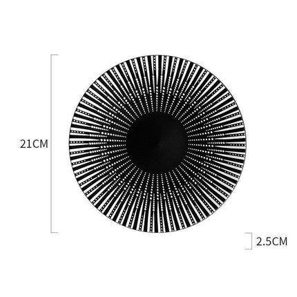 Stylish Black Geometric Dinner Plates - Luxe Dining Essentials for Exquisite Meals..