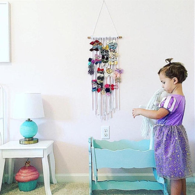 Stylish Boho Hair Accessory Organizer for Nursery