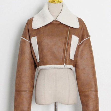 Stylish Colorblock Patchwork Blazer for Effortless Autumn Chic - Très Elite